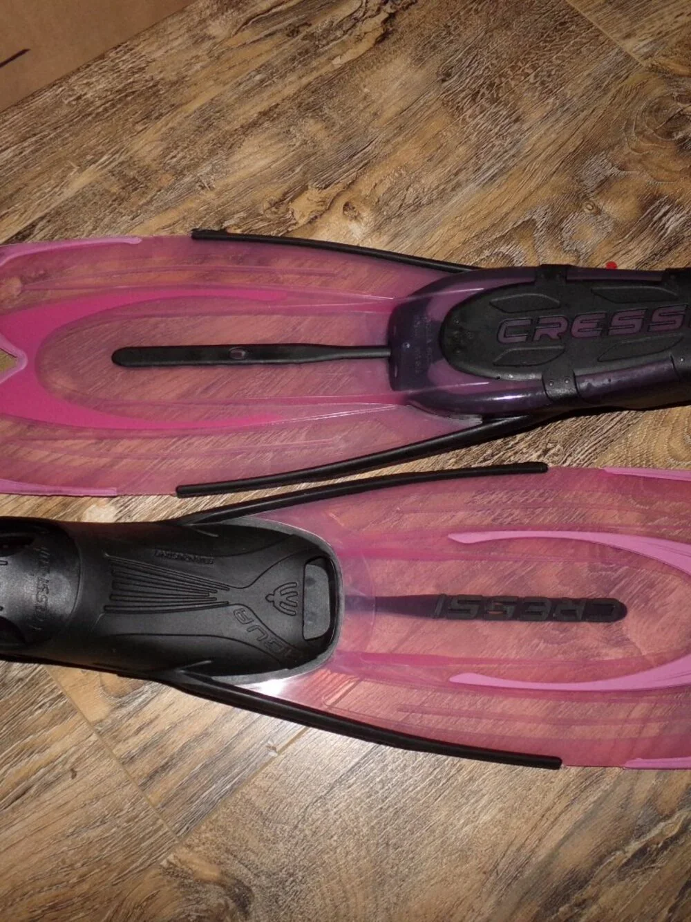 Cressi Adult Snorkeling Fins Full Foot Pocket, Aqua - Pink - M 6.5/7 W 7.5/8.5